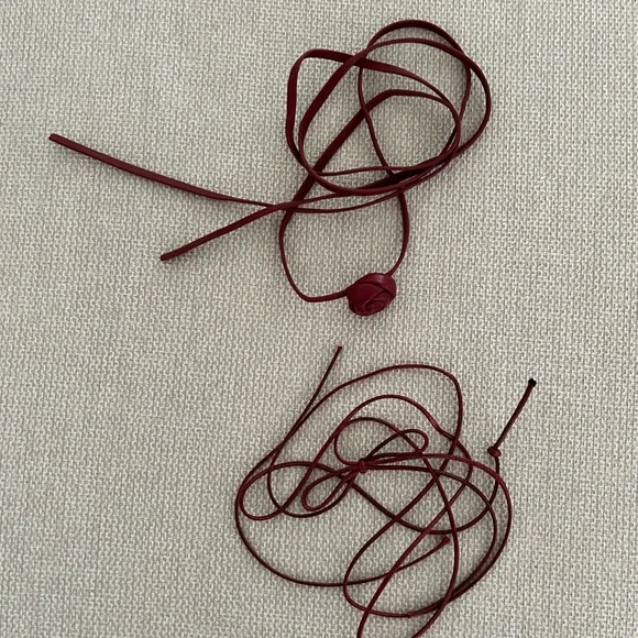 NWOT Zara Floral Double Choker Leather Necklace - Picture 6 of 7